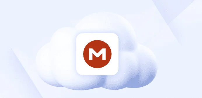 MEGA logo on a cloud