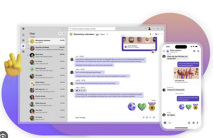 Microsoft Teams group chats on desktop and mobile