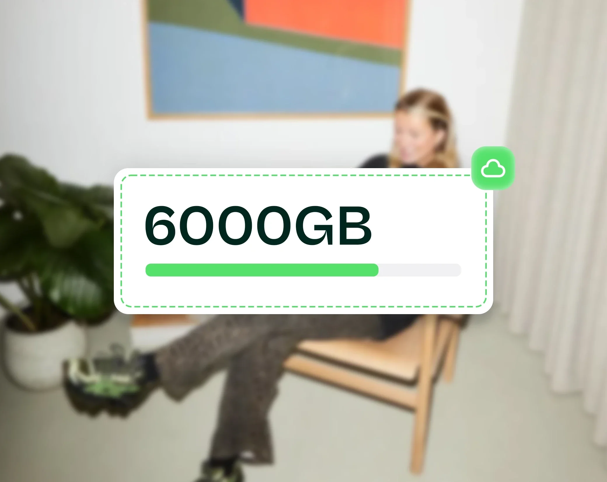 Speicheranzeige mit 6000 GB Speicherplatz